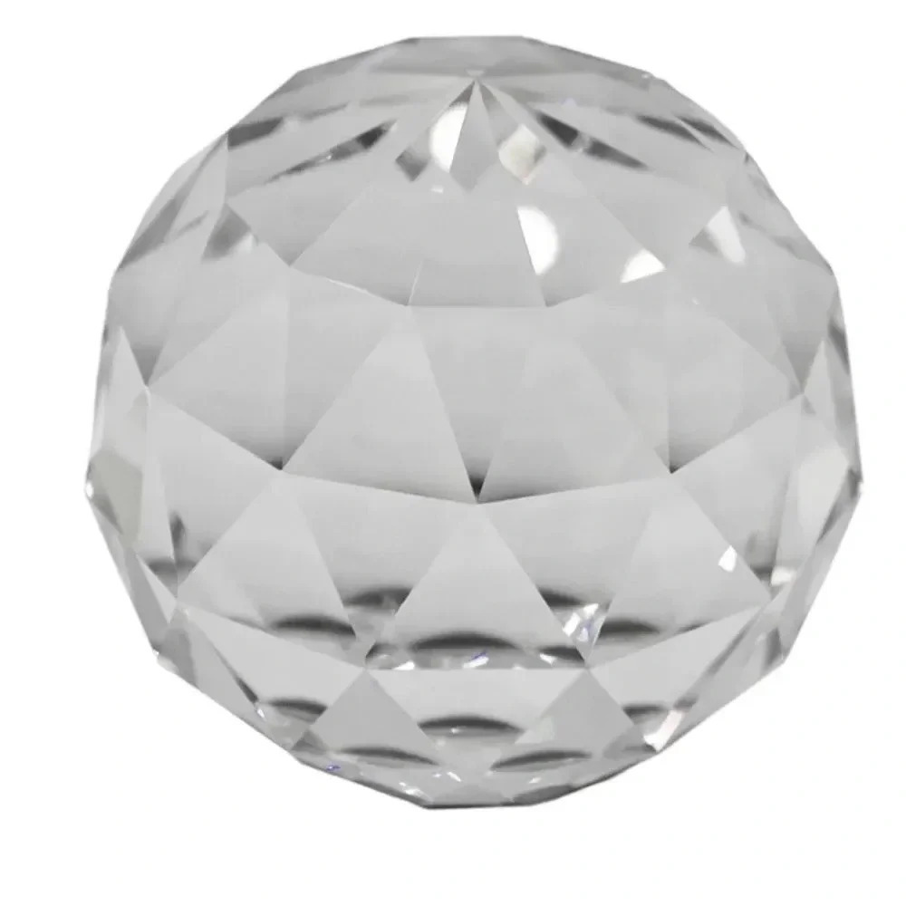 SMALL SWAROVSKI CRYSTAL ROUND FACETED SPARKLY PAPERWEIGHT COLLECTIBLE